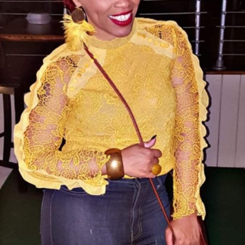 Yellow Lace Blouse